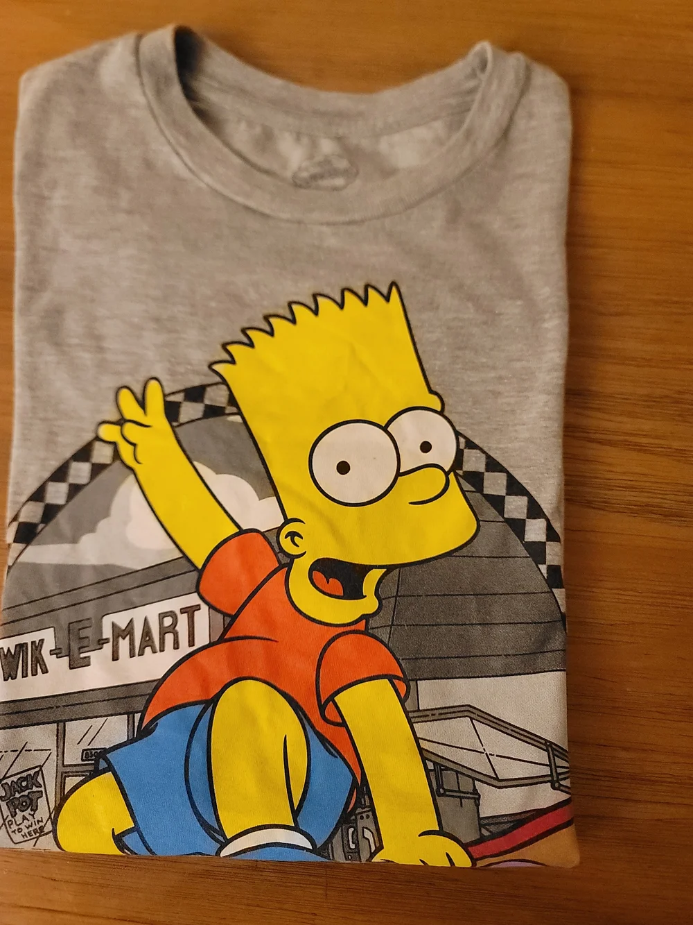 Kids Grey Bart Simpson Graphic Tee - Yellow/Red/Blue